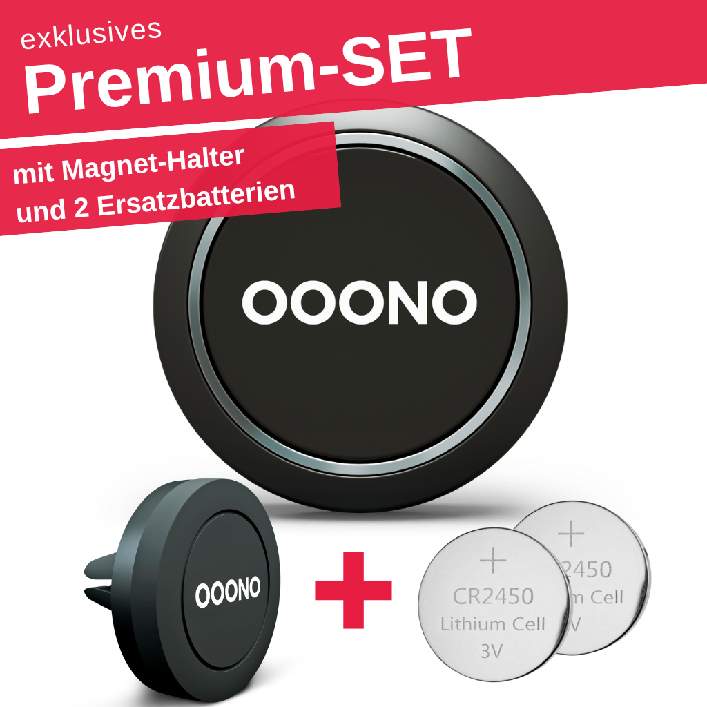 Premium-SET: OOONO CO-DRIVER NO1 mit Magnet-Halter und 2
